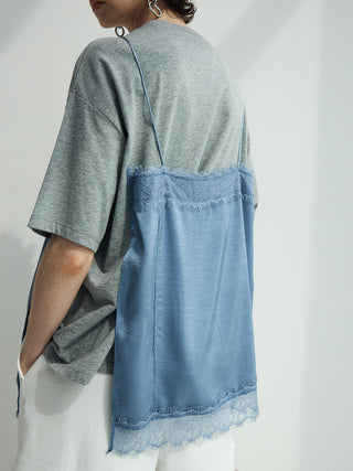 LACE CAMI TRIM TSHIRT