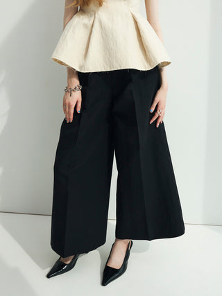 WASH WOOL WIDE PANTS