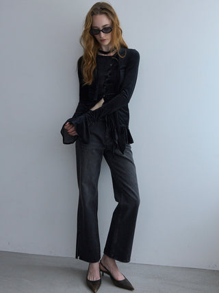 SHEER VELOUR CHOKER TOPS