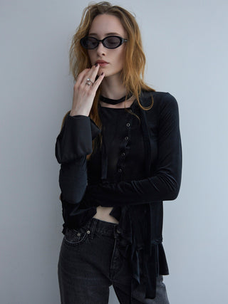 SHEER VELOUR CHOKER TOPS