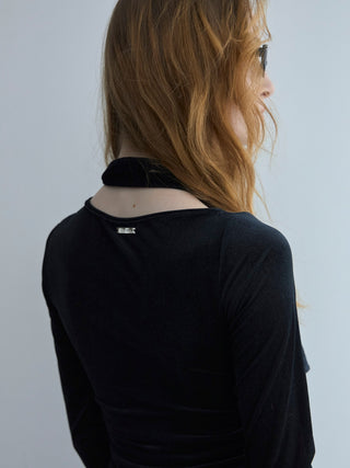 SHEER VELOUR CHOKER TOPS