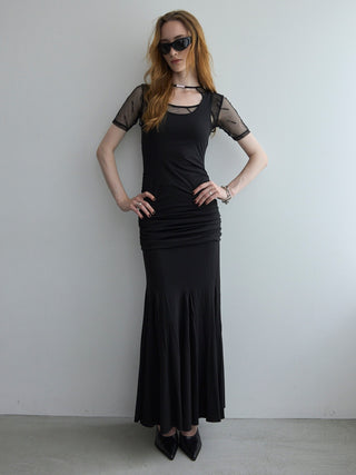 DRAPE CUTSEW DRESS