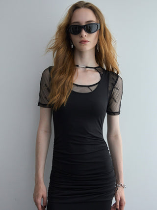 DRAPE CUTSEW DRESS