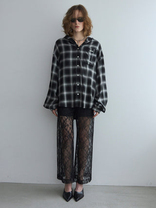 HOODIE CHECK SHIRT