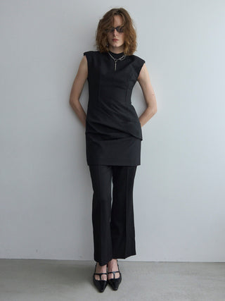 POWER SHOULDER MINI DRESS