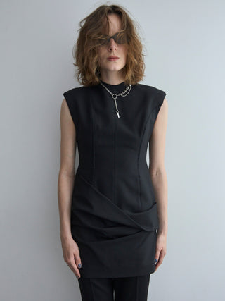 POWER SHOULDER MINI DRESS