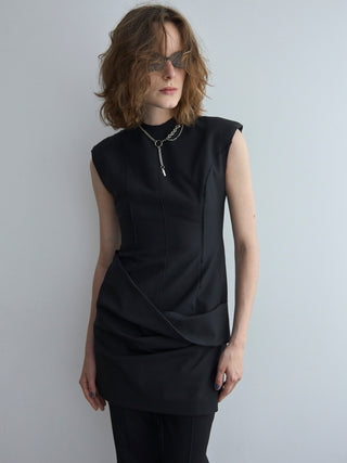 POWER SHOULDER MINI DRESS