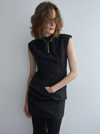 POWER SHOULDER MINI DRESS