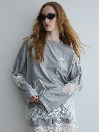 LACE DOCKING LONG TEE