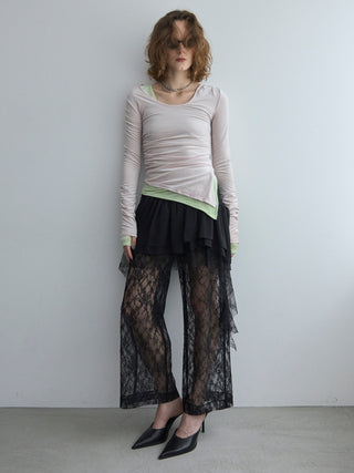 SHEER VELOUR 2WAY TOPS