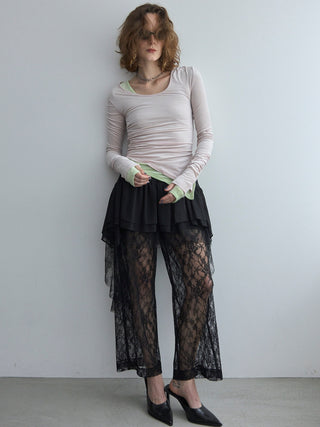 SHEER VELOUR 2WAY TOPS