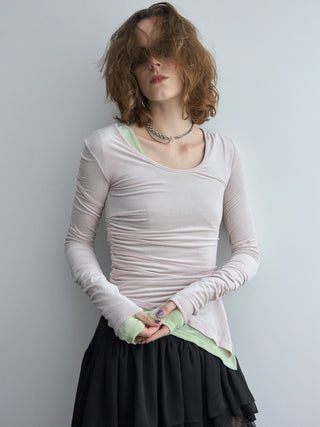 SHEER VELOUR 2WAY TOPS