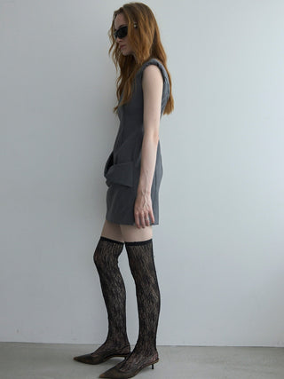 POWER SHOULDER MINI DRESS