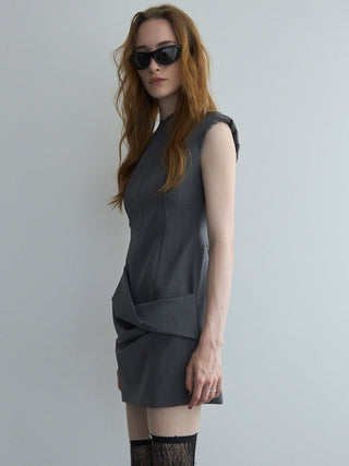 POWER SHOULDER MINI DRESS