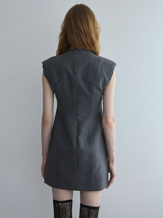 POWER SHOULDER MINI DRESS