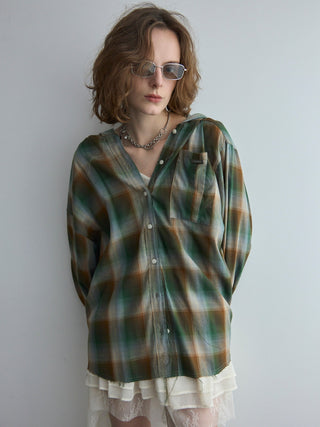 HOODIE CHECK SHIRT