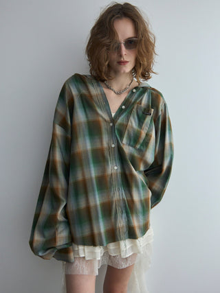 HOODIE CHECK SHIRT
