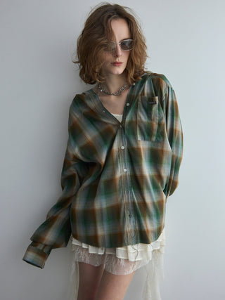 HOODIE CHECK SHIRT