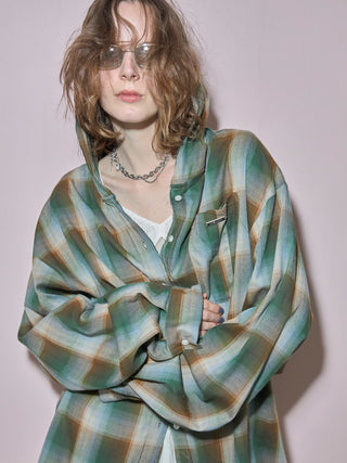 HOODIE CHECK SHIRT