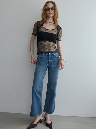 SLIT LEG DENIM