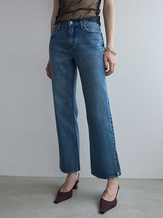 SLIT LEG DENIM