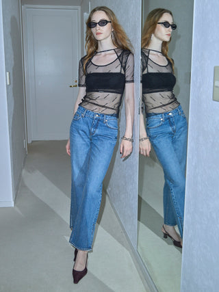SLIT LEG DENIM