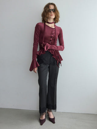 LACE TRIM PANTS