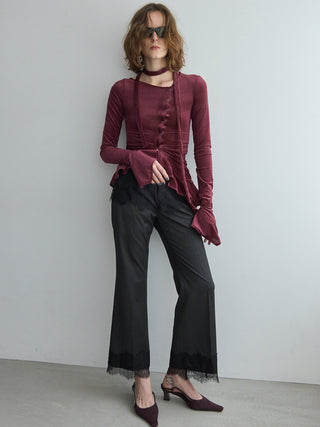 SHEER VELOUR CHOKER TOPS