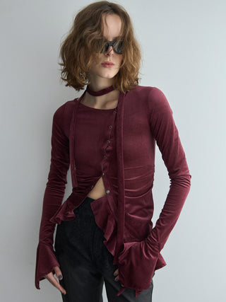 SHEER VELOUR CHOKER TOPS