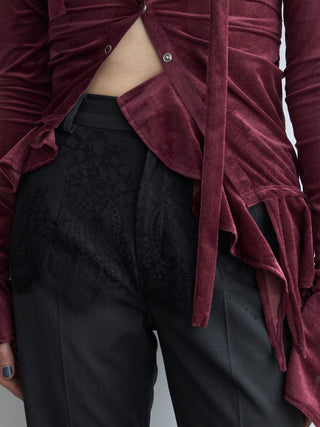 LACE TRIM PANTS