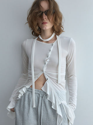 SHEER VELOUR CHOKER TOPS