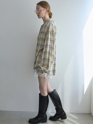 HOODIE CHECK SHIRT