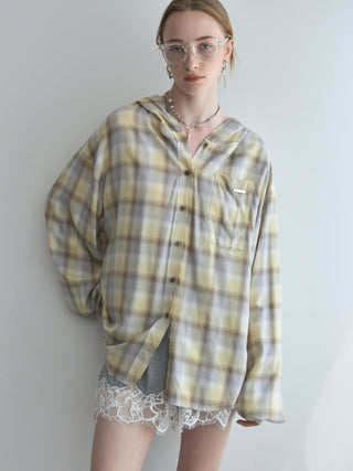 HOODIE CHECK SHIRT