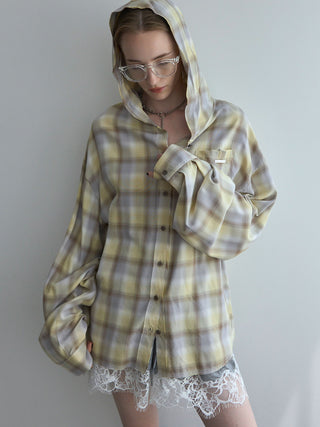 HOODIE CHECK SHIRT
