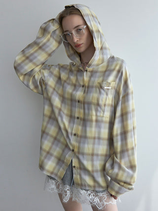 HOODIE CHECK SHIRT