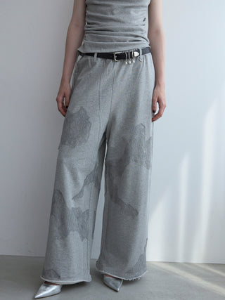 LACE EMBROIDERY SWEATER PANTS
