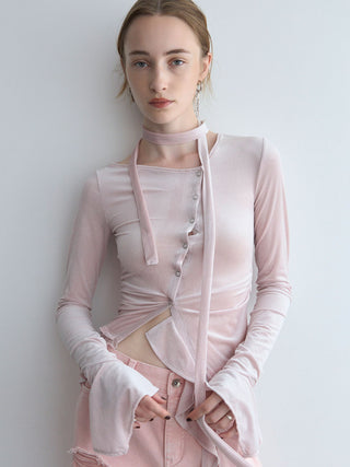 SHEER VELOUR CHOKER TOPS