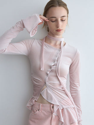 SHEER VELOUR CHOKER TOPS