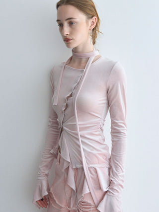 SHEER VELOUR CHOKER TOPS