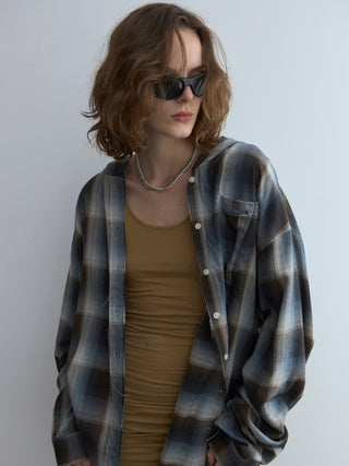 HOODIE CHECK SHIRT