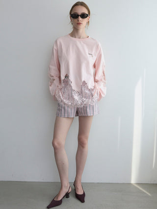 LACE DOCKING LONG TEE