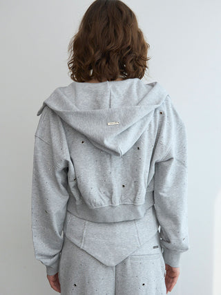 BIJOU CROPPED SWEAT HOODIE
