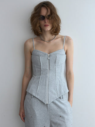 LAYERED DETAIL SWEAT BUSTIER