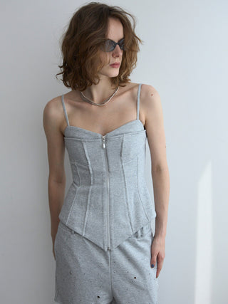LAYERED DETAIL SWEAT BUSTIER