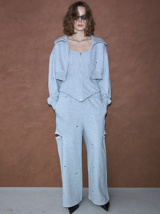 BIJOU SLIT SWEAT PANTS