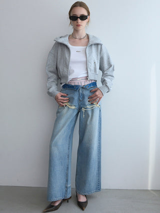 BIJOU CROPPED SWEAT HOODIE