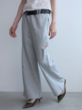 BIJOU SLIT SWEAT PANTS