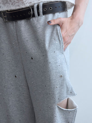 BIJOU SLIT SWEAT PANTS
