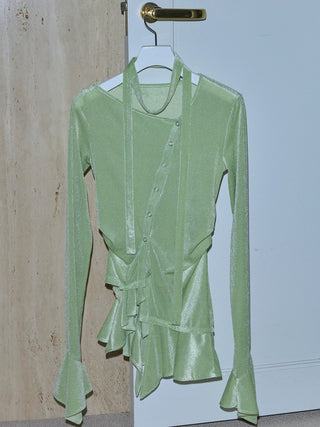 SHEER VELOUR CHOKER TOPS