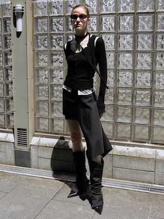 IREGULARHEM MINI SKIRT